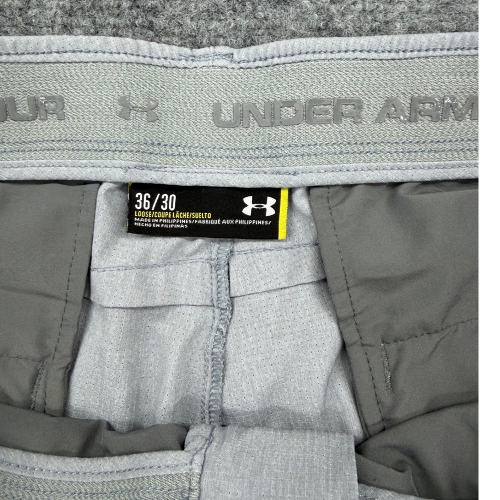 Under Armour Mens Golf Pants Gray Loose Fit Straight Leg 36x30 Athletic - Picture 4 of 8